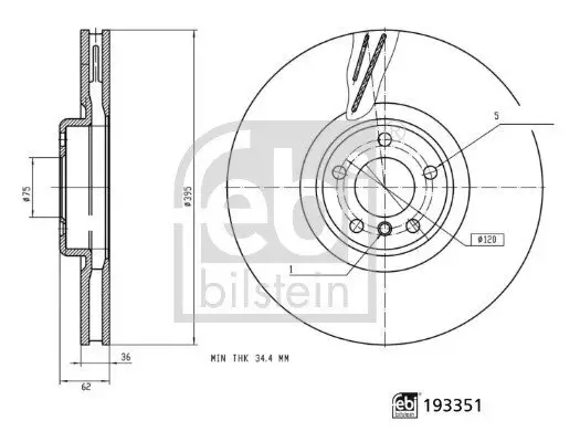 Bremsscheibe FEBI BILSTEIN 193351