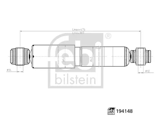 Stoßdämpfer Hinterachse links Hinterachse rechts FEBI BILSTEIN 194148