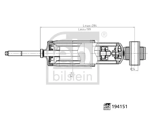 Stoßdämpfer Vorderachse links Vorderachse rechts FEBI BILSTEIN 194151 Bild Stoßdämpfer Vorderachse links Vorderachse rechts FEBI BILSTEIN 194151