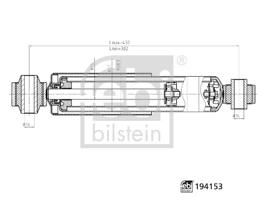 Stoßdämpfer FEBI BILSTEIN 194153 Bild Stoßdämpfer FEBI BILSTEIN 194153