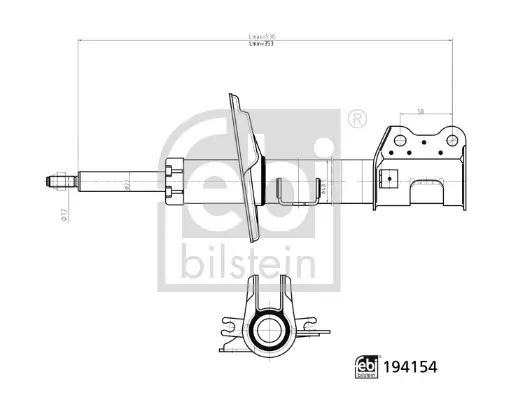 Stoßdämpfer Vorderachse rechts FEBI BILSTEIN 194154 Bild Stoßdämpfer Vorderachse rechts FEBI BILSTEIN 194154