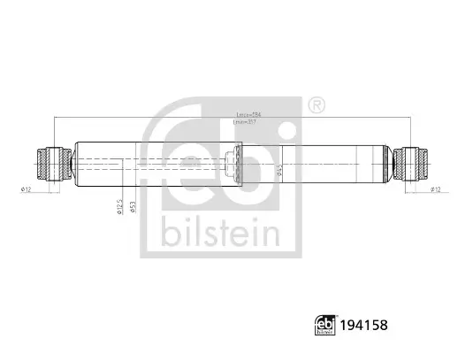Stoßdämpfer Hinterachse links Hinterachse rechts FEBI BILSTEIN 194158 Bild Stoßdämpfer Hinterachse links Hinterachse rechts FEBI BILSTEIN 194158