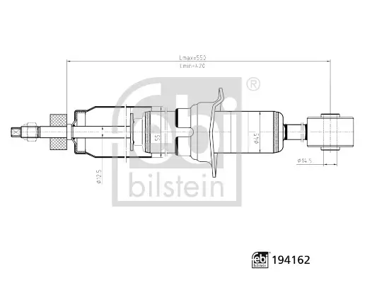 Stoßdämpfer Vorderachse links Vorderachse rechts FEBI BILSTEIN 194162 Bild Stoßdämpfer Vorderachse links Vorderachse rechts FEBI BILSTEIN 194162