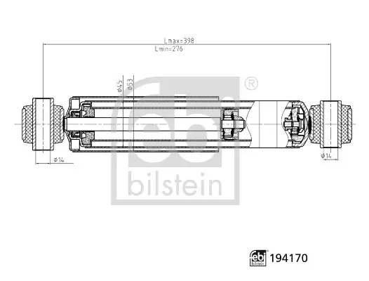 Stoßdämpfer Hinterachse rechts Hinterachse links FEBI BILSTEIN 194170 Bild Stoßdämpfer Hinterachse rechts Hinterachse links FEBI BILSTEIN 194170
