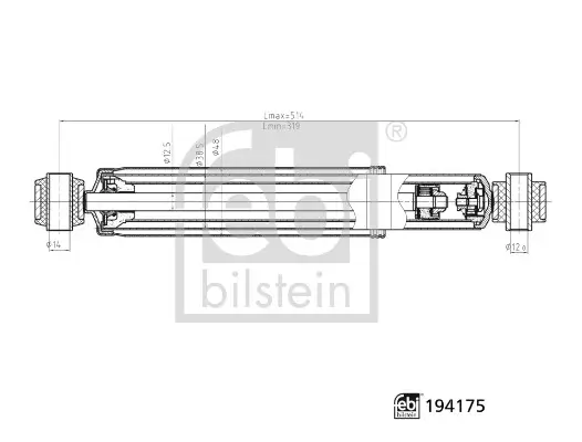 Stoßdämpfer Hinterachse links Hinterachse rechts FEBI BILSTEIN 194175