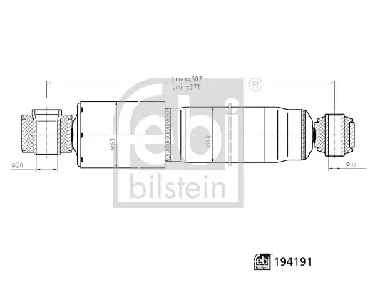 Stoßdämpfer Hinterachse links Hinterachse rechts FEBI BILSTEIN 194191