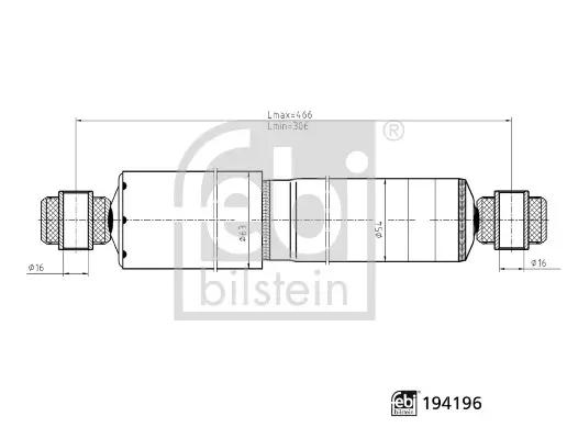 Stoßdämpfer Hinterachse rechts Hinterachse links FEBI BILSTEIN 194196