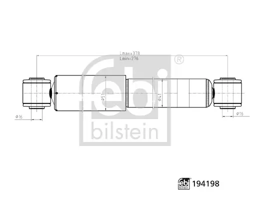 Stoßdämpfer Hinterachse rechts Hinterachse links FEBI BILSTEIN 194198 Bild Stoßdämpfer Hinterachse rechts Hinterachse links FEBI BILSTEIN 194198