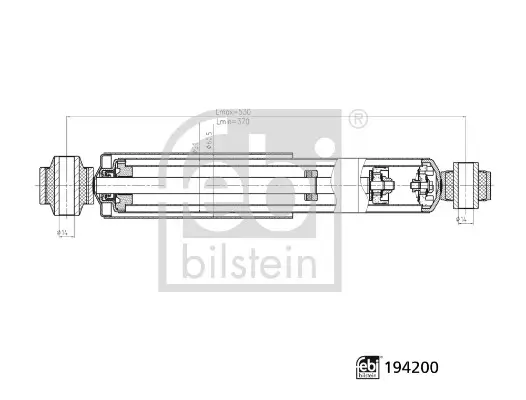 Stoßdämpfer Hinterachse links Hinterachse rechts FEBI BILSTEIN 194200 Bild Stoßdämpfer Hinterachse links Hinterachse rechts FEBI BILSTEIN 194200