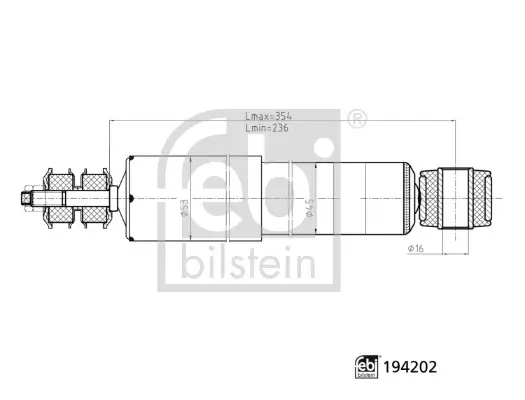 Stoßdämpfer Vorderachse links Vorderachse rechts FEBI BILSTEIN 194202