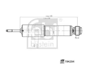 Stoßdämpfer Vorderachse links Vorderachse rechts FEBI BILSTEIN 194204