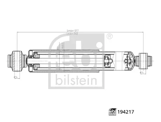Stoßdämpfer Hinterachse links Hinterachse rechts FEBI BILSTEIN 194217