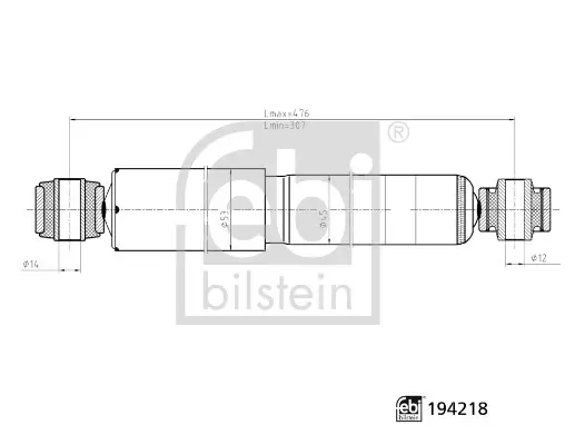 Stoßdämpfer Hinterachse links Hinterachse rechts FEBI BILSTEIN 194218 Bild Stoßdämpfer Hinterachse links Hinterachse rechts FEBI BILSTEIN 194218