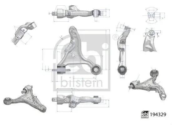 Lenker, Radaufhängung Vorderachse links FEBI BILSTEIN 194329 Bild Lenker, Radaufhängung Vorderachse links FEBI BILSTEIN 194329