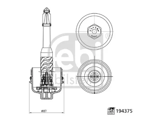 Deckel, Ölfiltergehäuse FEBI BILSTEIN 194375 Bild Deckel, Ölfiltergehäuse FEBI BILSTEIN 194375