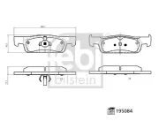 Bremsbelagsatz, Scheibenbremse Vorderachse FEBI BILSTEIN 195084