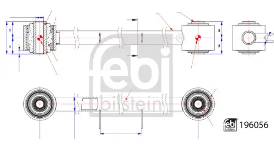 Stange/Strebe, Radaufhängung FEBI BILSTEIN 196056 Bild Stange/Strebe, Radaufhängung FEBI BILSTEIN 196056