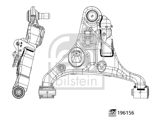 Lenker, Radaufhängung unten Vorderachse links FEBI BILSTEIN 196156 Bild Lenker, Radaufhängung unten Vorderachse links FEBI BILSTEIN 196156