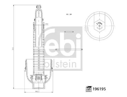Deckel, Ölfiltergehäuse FEBI BILSTEIN 196195 Bild Deckel, Ölfiltergehäuse FEBI BILSTEIN 196195
