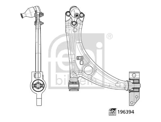 Lenker, Radaufhängung Vorderachse rechts FEBI BILSTEIN 196394