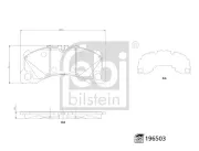Bremsbelagsatz, Scheibenbremse Vorderachse FEBI BILSTEIN 196503