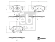 Bremsbelagsatz, Scheibenbremse Vorderachse FEBI BILSTEIN 196514