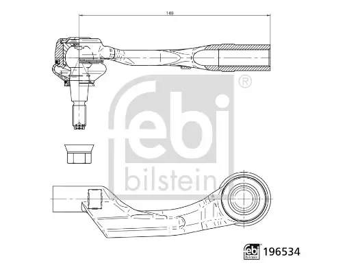 Spurstangenkopf Vorderachse rechts FEBI BILSTEIN 196534 Bild Spurstangenkopf Vorderachse rechts FEBI BILSTEIN 196534