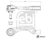 Spurstangenkopf Vorderachse links FEBI BILSTEIN 196535