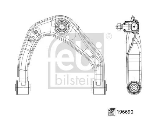Lenker, Radaufhängung oben Vorderachse rechts FEBI BILSTEIN 196690 Bild Lenker, Radaufhängung oben Vorderachse rechts FEBI BILSTEIN 196690
