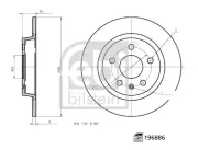 Bremsscheibe Hinterachse FEBI BILSTEIN 196886