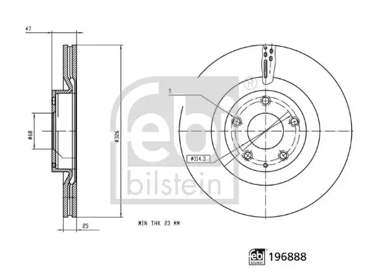 Bremsscheibe Vorderachse FEBI BILSTEIN 196888