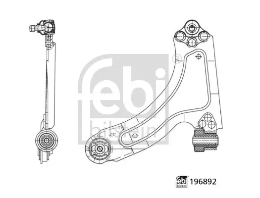 Lenker, Radaufhängung Vorderachse links FEBI BILSTEIN 196892 Bild Lenker, Radaufhängung Vorderachse links FEBI BILSTEIN 196892