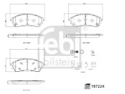 Bremsbelagsatz, Scheibenbremse Vorderachse FEBI BILSTEIN 197224