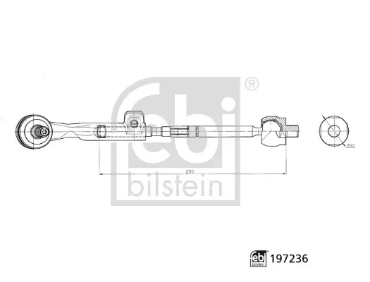 Axialgelenk, Spurstange Vorderachse links Vorderachse rechts FEBI BILSTEIN 197236