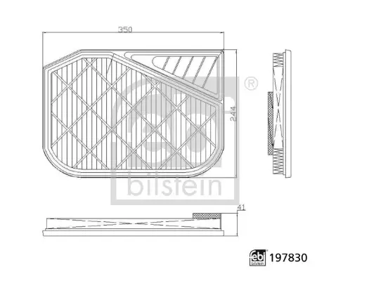 Luftfilter FEBI BILSTEIN 197830 Bild Luftfilter FEBI BILSTEIN 197830