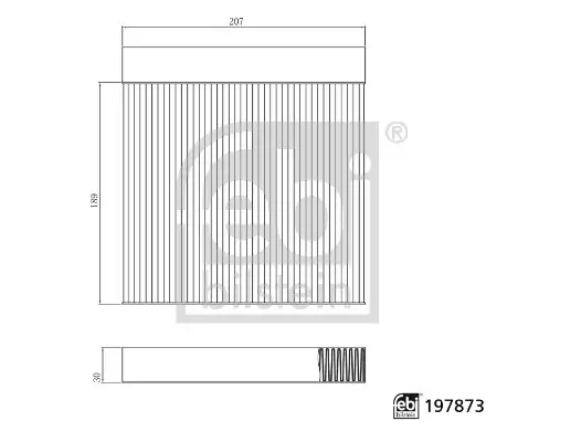 Filter, Innenraumluft FEBI BILSTEIN 197873 Bild Filter, Innenraumluft FEBI BILSTEIN 197873