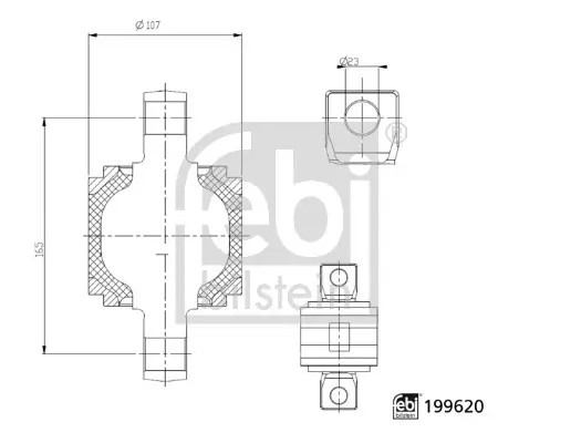 Lagerung, Automatikgetriebe hinten beidseitig FEBI BILSTEIN 31146