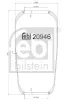 Federbalg, Luftfederung Vorderachse links Vorderachse rechts FEBI BILSTEIN 20946