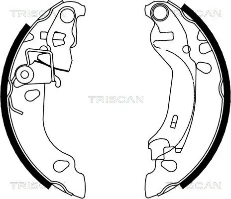Bremsbackensatz Hinterachse TRISCAN 8100 15016 Bild Bremsbackensatz Hinterachse TRISCAN 8100 15016