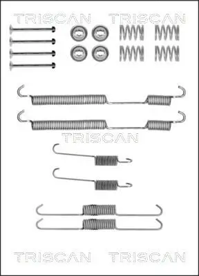 Zubehörsatz, Bremsbacken Hinterachse TRISCAN 8105 102580 Bild Zubehörsatz, Bremsbacken Hinterachse TRISCAN 8105 102580