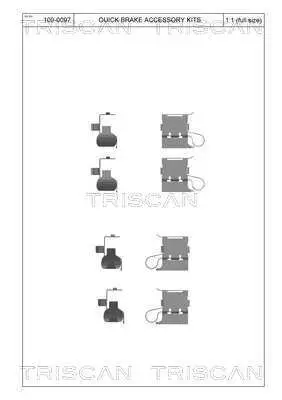 Zubehörsatz, Scheibenbremsbelag TRISCAN 8105 131654 Bild Zubehörsatz, Scheibenbremsbelag TRISCAN 8105 131654