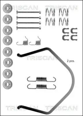 Zubehörsatz, Bremsbacken Hinterachse TRISCAN 8105 132506 Bild Zubehörsatz, Bremsbacken Hinterachse TRISCAN 8105 132506