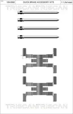 Zubehörsatz, Scheibenbremsbelag TRISCAN 8105 151354