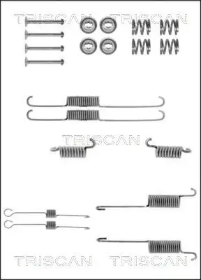 Zubehörsatz, Bremsbacken Hinterachse TRISCAN 8105 162283 Bild Zubehörsatz, Bremsbacken Hinterachse TRISCAN 8105 162283