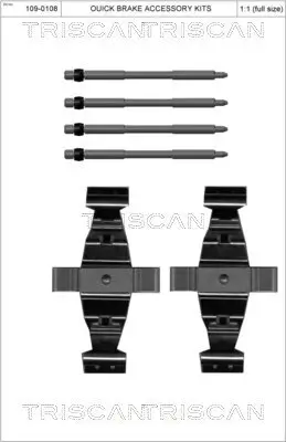 Zubehörsatz, Scheibenbremsbelag TRISCAN 8105 231625 Bild Zubehörsatz, Scheibenbremsbelag TRISCAN 8105 231625