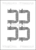 Zubehörsatz, Scheibenbremsbelag Vorderachse TRISCAN 8105 241609