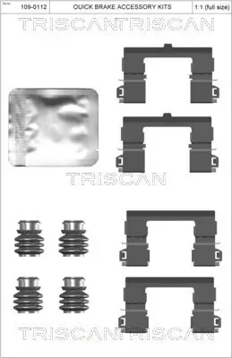 Zubehörsatz, Scheibenbremsbelag TRISCAN 8105 241628 Bild Zubehörsatz, Scheibenbremsbelag TRISCAN 8105 241628