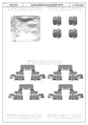 Zubehörsatz, Scheibenbremsbelag TRISCAN 8105 291630 Bild Zubehörsatz, Scheibenbremsbelag TRISCAN 8105 291630