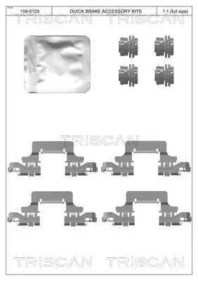 Zubehörsatz, Scheibenbremsbelag TRISCAN 8105 291631
