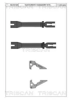 Nachsteller-Satz, Trommelbremse Hinterachse TRISCAN 8105 291701 Bild Nachsteller-Satz, Trommelbremse Hinterachse TRISCAN 8105 291701